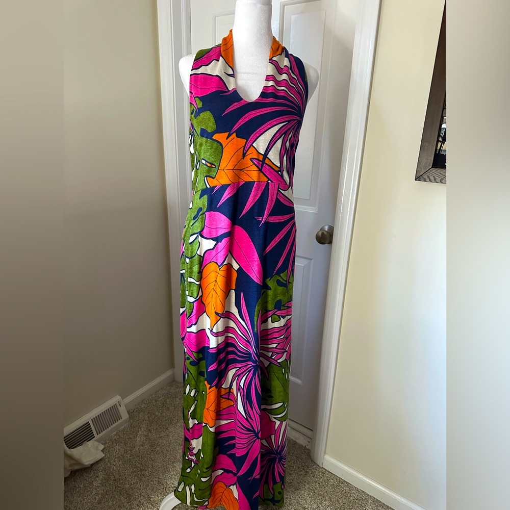 Tommy Bahama linen blend maxi dress M